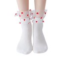 thumbnail image 5 of Style 1 Calcetines de tripulación para estudiantes de escuela Harajuku con adornos de volantes Vintage de puntos bonitos para mujer, 5 of 5