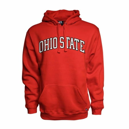 - Ohio State Buckeyes Adult NCAA Stretch Logo Hooded Sweatshirt - Red
