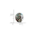 thumbnail image 2 of Sterling Silver Reflection Teal Print Overlay Italian Bead Charm - Measures 13.64x10.00mm Wide, 2 of 2