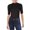 Black, variant on Belle du Jour Womens Juniors Ribbed Mock Neck Bodysuit Black S
