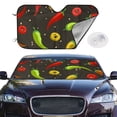 thumbnail image 2 of Haiem Chili2 Car Windshield Sun Shade - Blocks UV Rays Sun Visor Protector, Sunshade to Keep Your Vehicle Cool, Universal Fit SUV Van Sedan-Small, 2 of 7