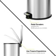 thumbnail image 4 of Bote de basura EKO Serene 5L acero inoxidable con cubo interior cierre suave, 4 of 5