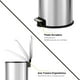 thumbnail image 4 of Bote de basura EKO Serene 5L acero inoxidable con cubo interior cierre suave, 4 of 5