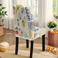 thumbnail image 6 of TSOVTHRID Floral Geometric Patchwork Print 5-Piece Tablecloth and Chair Covers Set, Stretchable Washable Spandex Table Cloth with Dinning Chair Cover for Home, Hotel, Banquet, Wedding, Party Decor, 6 of 7