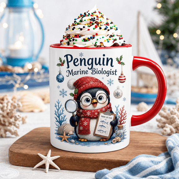 Christmas Mug Sloth Bellhop Ceramic Coffee Cup for Morning Coffee Holiday Gift