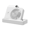 thumbnail image 2 of Ventilador de escritorio portátil con base de carga USB, ventilador personal plegable, viento fuerte, aire silencioso. blanco, 2 of 9
