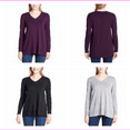 thumbnail image 2 of DKNY Jeans Ladies' V-Neck Sweater (XS, Aubergine), 2 of 2