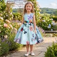 thumbnail image 2 of WhouRiu Girls Floral Graphic Dresses Casual Summer Sleeveless Crew Neck A Line Dress Kids Comfortable Cute Everyday Sundress,7-8 Years, 2 of 4