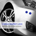 thumbnail image 3 of Worgeous Anti Theft 1Pack Mini Blue Alloy Hood Lock for Car Owners, 3 of 6