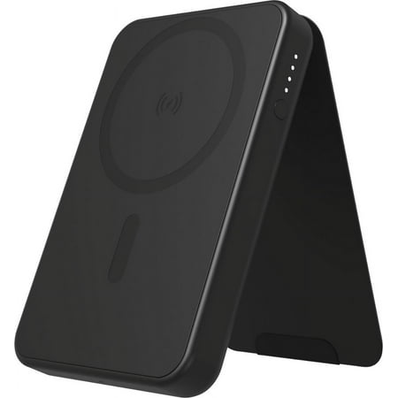 mophie snap+ - Wireless power bank - mini, with stand - 5000 mAh - 7.5 Watt (24 pin USB-C) - black