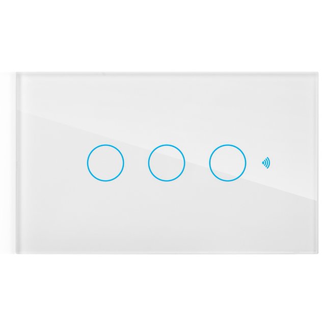 Smart Touch Screen Switch - Wifi Single Circle Intelligent Switch with Voice Control Design for More Convenient Daily Life
