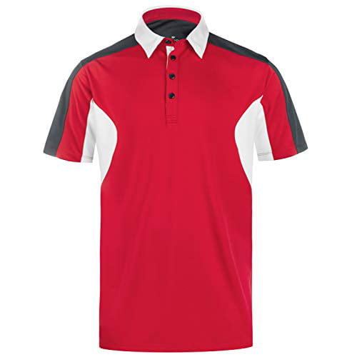 Founders Club Men's Performance Golf Polo Shirt Short Sleeve Swing Dry ...