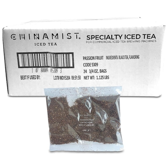 CHINAMIST Passion Fruit Loose Leaf Black Tea Portion Packets, 24 Bags – 0.75 oz Each – For Iced Tea Brewing