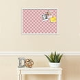 thumbnail image 3 of PinPix 26x18 Custom Cork Bulletin Board Argyle Light Pink Poster Board Has a Fabric Style Canvas Finish, Framed in Argyle Light Pink, by ArtToFrames (PinPix-649), 3 of 6