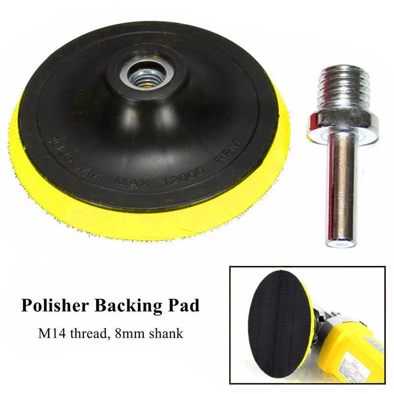 5" Rubber Backer Pad Flex Backing Plate Holder 5/8-11 or M14 Thread for Polisher 