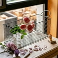thumbnail image 2 of Rectangular Wire Basket with Handles, 2 of 11