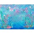 thumbnail image 1 of Little Mermaid Birthday Party Photo Booth Backdrop Fishes Under the Sea Princess, 1 of 1