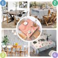 thumbnail image 4 of Square Tablecloth, Waterproof Polyester Table Cover, Wrinkle Resistant & Washable Fabric for Dining, Kitchen, Picnic, 60x60in(152x152cm), Liquid & Marble Print, 4 of 6