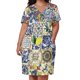 thumbnail image 3 of Vestido holgado con bolsillos de mayólica abstracta, vestido de verano para mujer 2025, vestido largo de verano para mujer, 3 of 7