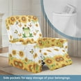 thumbnail image 3 of Kuiaobaty Frog Sunflower Print Reclining Slipcover Butterfly Heavy Duty Recliner Chair Cover Large Durable Reclining Sofa Slipcover Breathable Recliner Couch Cover with Elastic Bottom for Pets, 3 of 8
