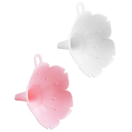 

BINYOU 2pcs/set Cherry Blossom Style Kitchen Funnels Olive Oil Condiments Liquid Powder Dispenser Liquid Transfer Kitchen Accessories