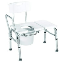 Carex Bathtub Transfer Bench with Opening and Bucket, Height Adjustable, 300 lb Weight Capacity