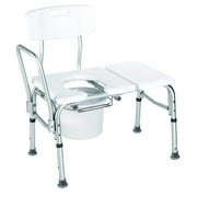 Carex Bathtub Transfer Bench with Opening and Bucket, Height Adjustable, 300 lb Weight Capacity