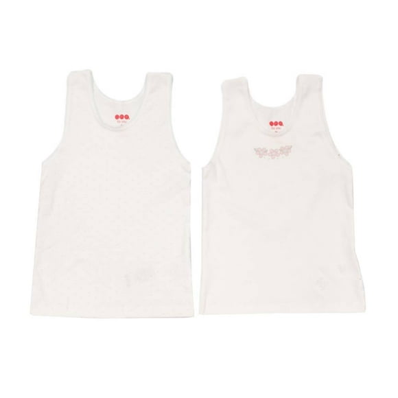 Camisetas Baby Creysi para Niña con Estampado y Lisa Blanco 2 Piezas Talla CH