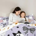 thumbnail image 5 of Manfei White Cute Ghost King Size Comforter Sets,Lovely Bow Tie Bedding Comforter Set,Happy Halloween Bedding Set For Children,Breathable Home Decor Reversible,3 Pieces, 5 of 8