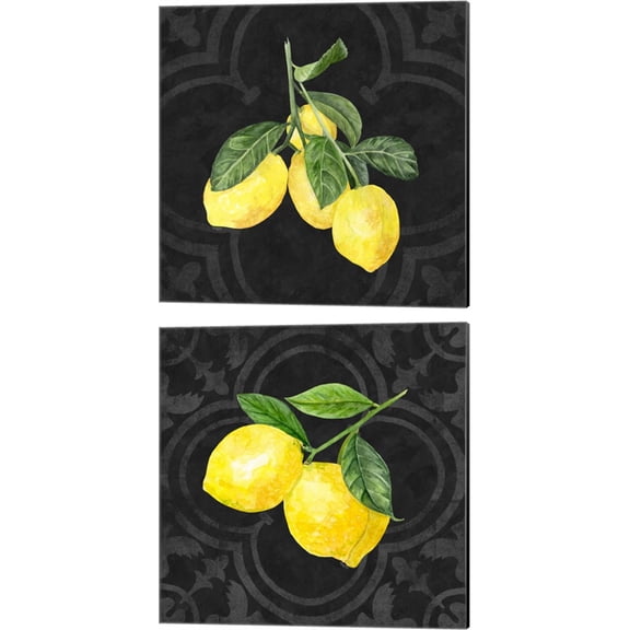 Great Art Now Live with Zest A by Tara Reed 2 Piece Canvas Art Set Each 14"W x 14"H