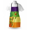 thumbnail image 3 of Colorful Apron Modern Various Fractal Floral Leaves and Branch Vibrant Stripes Fantasy Artwork, Unisex Kitchen Bib Apron with Adjustable Neck for Cooking Baking Gardening, Multicolor, by Ambesonne, 3 of 3