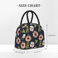 thumbnail image 5 of YFYANG Portable Waterproof Insulated Lunch Bag, Decorative Floral Patterns Reusable Cooler Bag / Picnic Bag for Adults Teens, 5 of 9