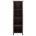 thumbnail image 3 of Winsome Wood Milan 4-Section Tall Storage Shelf, Narrow, Walnut Finish, 3 of 8