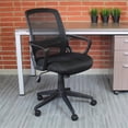 thumbnail image 2 of Scranton & Co Contemporary Mesh Fabric Swivel Office Chair in Black, 2 of 7