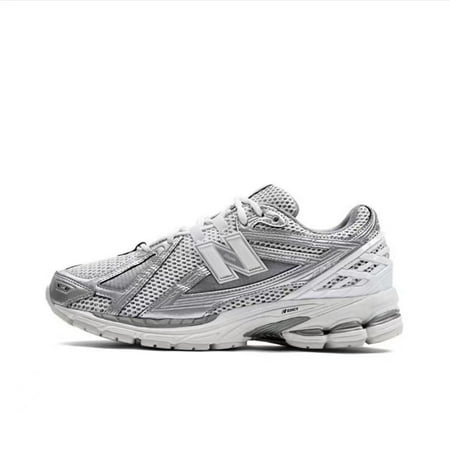 

NB official NB 1906R Millenial vintage fabric synthetic leather shock-absorbing anti-slip wear-resistant low-top casual running shoes for men and women silver white
