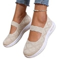 thumbnail image 2 of UDAUDU Womens Orthopedic Shoes Arch Support Running Shoes Wide Slip on Non Slip Walking Shoes Mesh Stretch Comfort 2026 Orthopedic Shoes Beige 7 Wide, 2 of 5