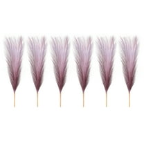 Uxcell Faux Pampas Grass, Boho Decor for Home Decoration Artificial Tall Fluffy Stems Wedding Flower Party Vase Arrangement Wine Red