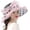 Pink, variant on Organza Church Hat Polka Dot Fascinator Wedding Tea Party Derby Hats for Women Flower Wide Brim Hat
