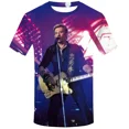 thumbnail image 3 of Camiseta de verano para hombre, cantante Johnny Halladay, estampado 3D, cuello redondo, informal, manga corta, talla grande, moda, 3 of 5