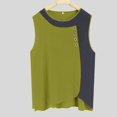 thumbnail image 5 of Tank Top for Women Linen, Summer Comfy Casual 2026 Loose Lightweight Sleeveless Shirts, Green 4XL, 5 of 8