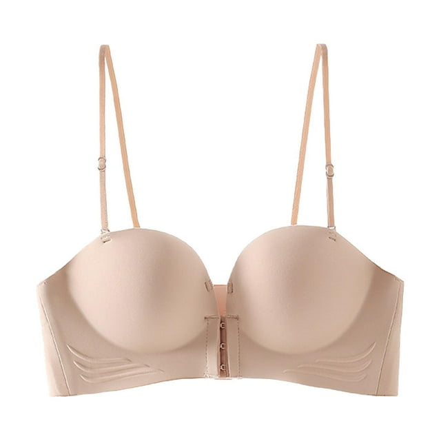 Sujetador de cierre frontal para mujer, sujetador sin costuras, ropa interior portátil para mujer, sujetador acolchado SG