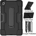 thumbnail image 4 of FIEWESEY for Lenovo Tab M8 Gen 3 2022 Case,Heavy Duty Shockproof Kids Hybrid Rugged Case(with Stand) for Lenovo Tab M8/M8 Smart /Tab M8 HD LTE 8 Inch Tablet+Screen Protector(Black+Black,1 Pack), 4 of 6