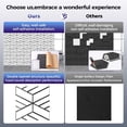 thumbnail image 3 of Paneles de pared insonorizados BSHEAD, paquete de 8, 40 x 40 x 1,1 cm, 0,9 kg/m³, 3 of 6