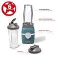 thumbnail image 2 of Starfrit Personal Blender, Two 828ml Cups, Stainless Steel Blade, High, Low & Pulse Modes, 300W, Teal, 2 of 8