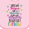 thumbnail image 4 of Inktastic Dance with Fairies, Ride a Unicorn, Swim with Mermaids Boys or Girls Baby Bib, 4 of 4