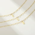 thumbnail image 3 of IEFSHINY Gold Initial Necklaces for Women 14K Gold Plated Paperclip Chain Dainty Letter Necklace Personalized Gifts, 3 of 7