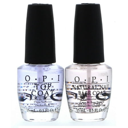 OPI Natural Nail Polish Base Coat & Top Coat Duo Pack, 0.5 fl oz Each