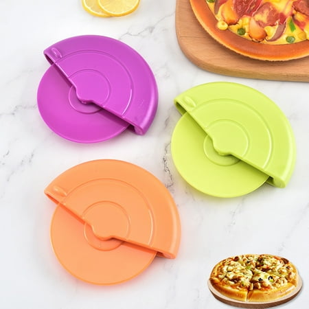 

Conditiclusy Labor-saving Anti-shock Rolling Dough Cutter Plastic Pizza Scraper Wheel Roller Cutter Kitchen Gadget