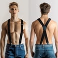 thumbnail image 2 of KAMBERFT Men's Heavy Duty Hidden Suspenders for Under Clothes, Adjustable X-Back Elastic Straps, Black, 2 of 3