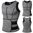 thumbnail image 5 of Chaleco deportivo de neopreno para hombre, con cremallera de doble cara, moldeador y adelgazante, 5 of 5